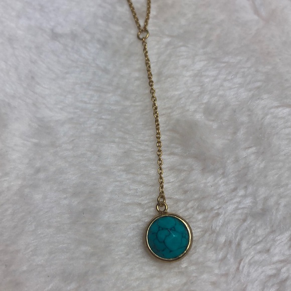 Turquoise Lariat 925AV Necklace - Picture 4 of 9